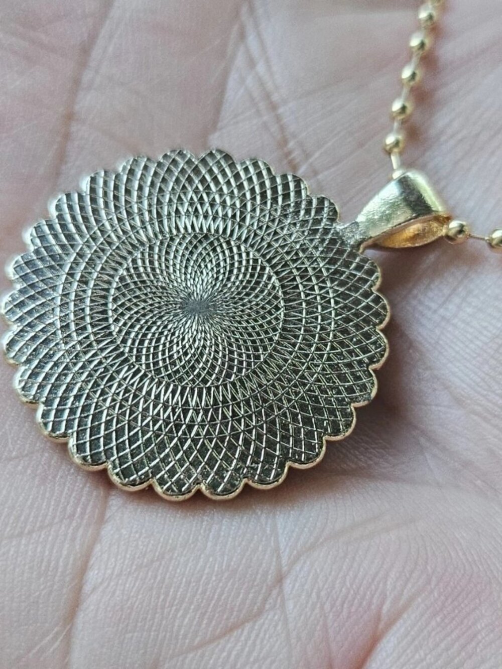 ALLAH Pendant Necklace Cobochon Gold Tone Chain Fashion Jewelry Religious Islam - Picture 4 of 11